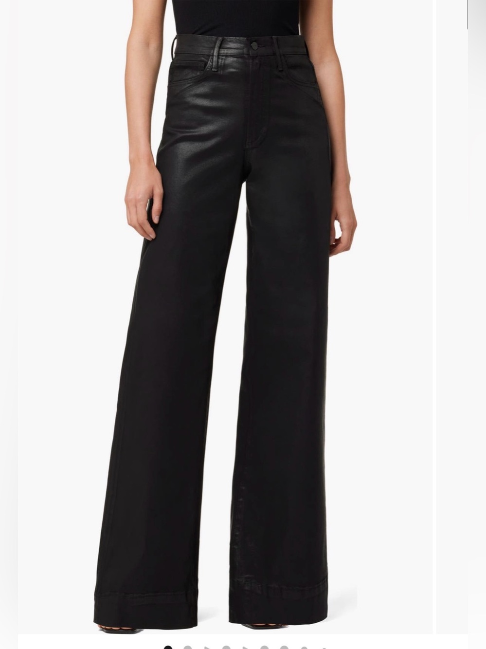 Joe's Jeans Black Wide-Leg High-Rise Jeans